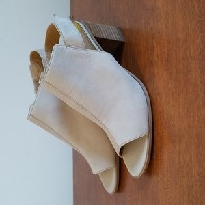 FRANCO SARTO Helix Shoes Peep Toe Block Heel Sling Back sz 8